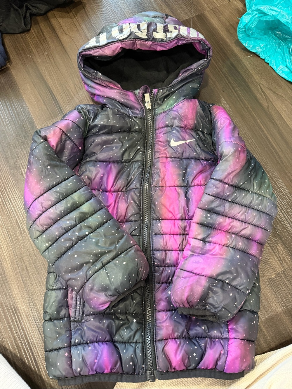 Nike Kids Galaxy-Print Puffer Jacket - Purple, Black